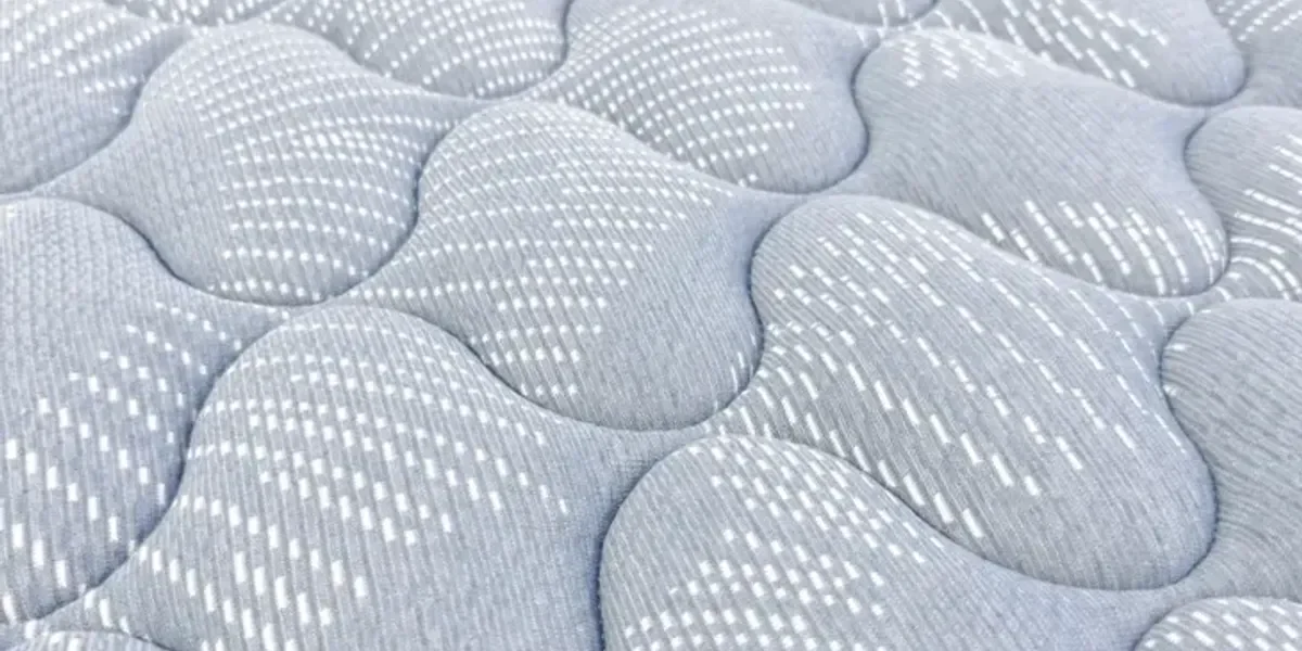 Close view of a quilted mattress top